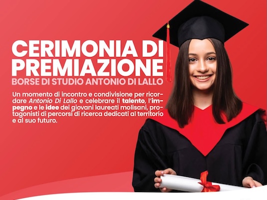 Giovani, idee e territorio: a Campobasso la cerimonia delle Borse di Studio Antonio Di Lallo